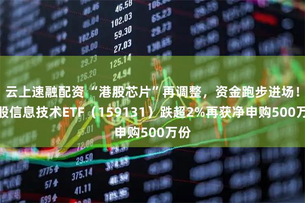 云上速融配资 “港股芯片”再调整，资金跑步进场！港股信息技术ETF（159131）跌超2%再获净申购500万份